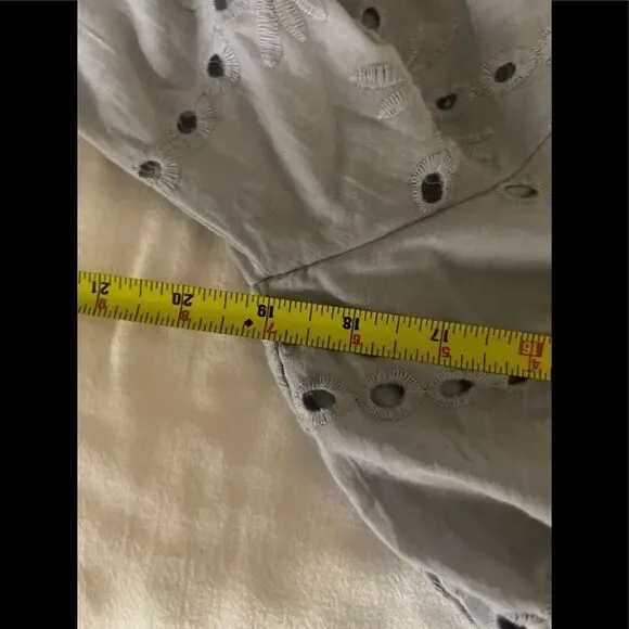 T by Talia Tier Floral bohemian Eyelet Cottage Core Mini Dress - Picture 4 of 4